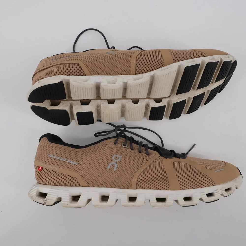On Cloud 5 CloudTec Running Shoes Chai Magnet Tan Mens Size 12 Sneaker